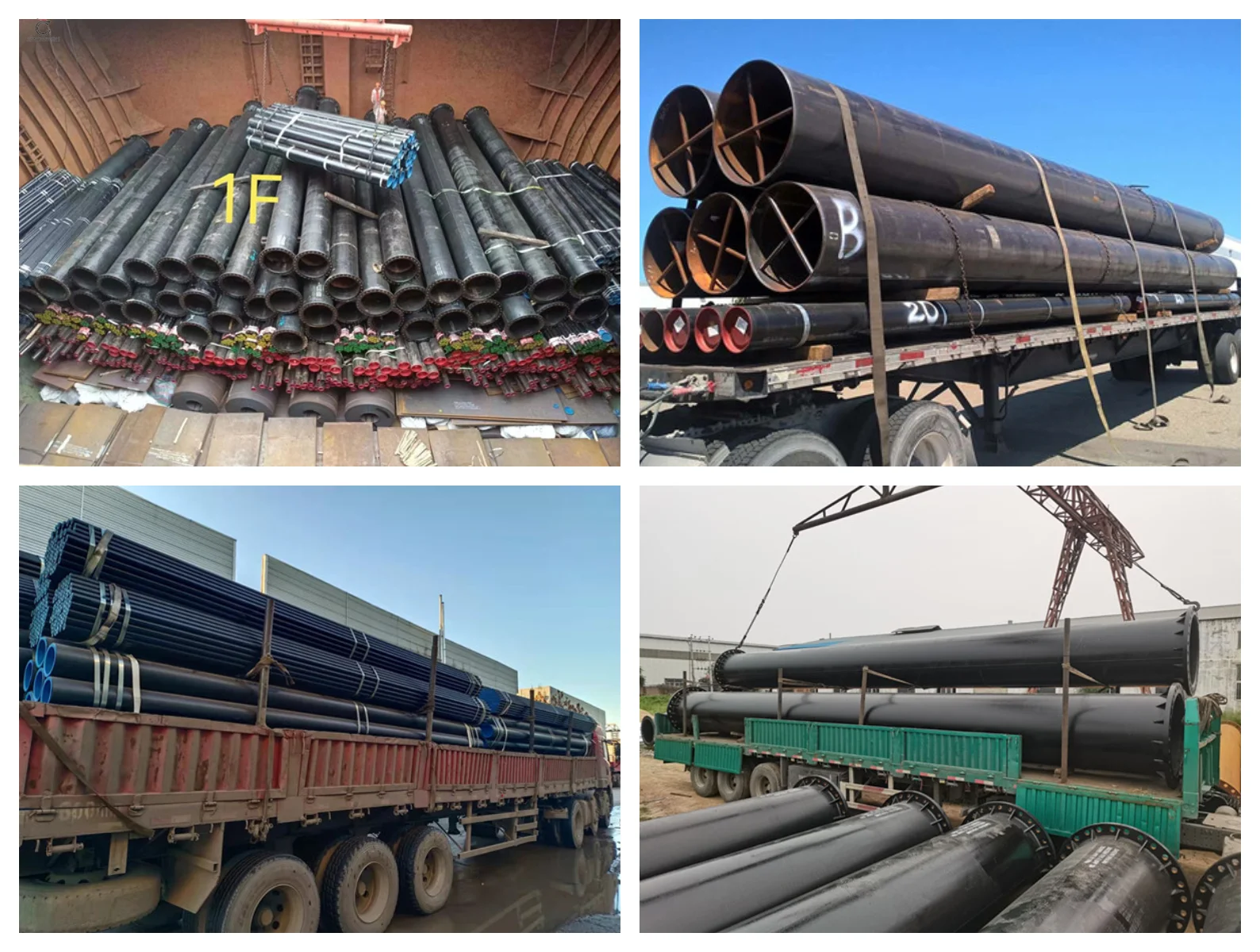 Transporte de tubos de acero Steel pipe transportation